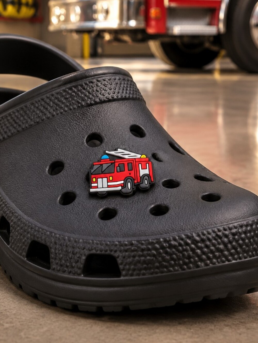 Fire Truck Croc Shoe Charm Firefighter First Responder Fire Engine Jibbitz Style